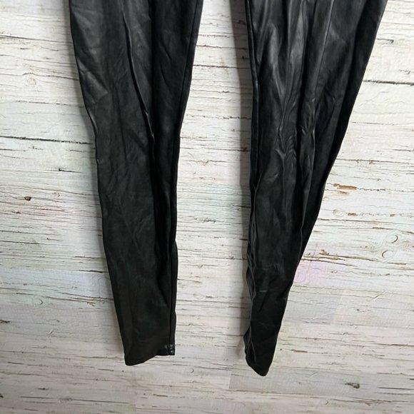 Aritzia Wilfred Free Faux Leather Daria High Waist Skinny Leggings Black Sz Smal - Picture 2 of 9